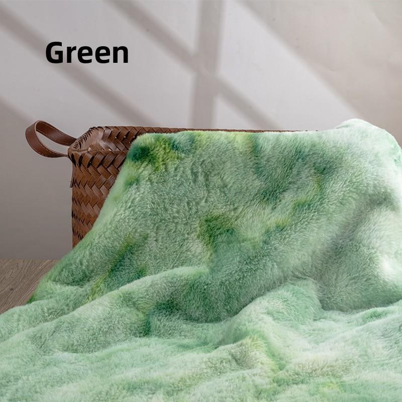 Rainbow Tie-Dye Plush Fabric By The Meter for DIY Toy Blanket Pillow Carpet Doll Sofa Hat Sewing Imitation Rex Rabbit Fur Cloth