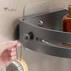 Stable Load-bearing Shelf 1/2/3 Pcs Bathroom Storage Rack Triangle Shape Suction Cup No Drilling Self-adhesive Great Load Bearing with Hooks Removable