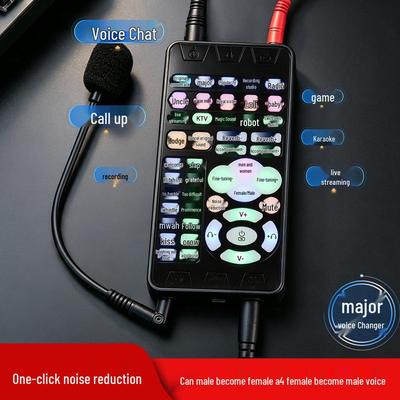 Mini Voice Changer Sound Card Set for PC & Mobile - Swap Male/Female Audio for Gaming, Live Streaming, and Karaoke.