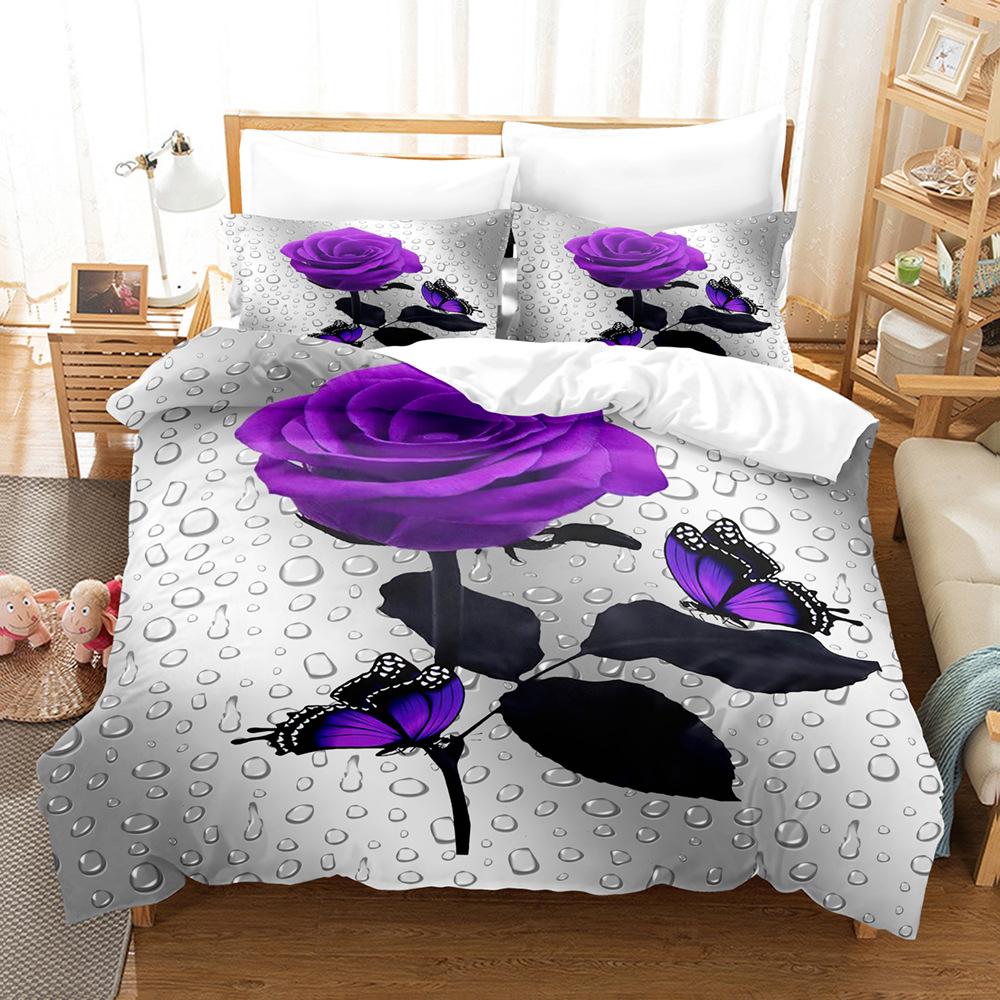 Fashion Technology Printing, 3D Digital Printing, Bedding, Duvet Covers, Pillowcases, Three-piece Sets