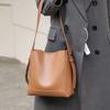 Genuine Leather Women'S Bags Are Trendy And Fashionable, Large-Capacity Cowhide Bucket Bags, Genuine Leather Messenger Shoulder Bags.
