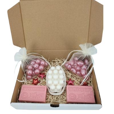 Soap Box - Rose Scent - 20 Pink Bath Pearls - Pink Soap