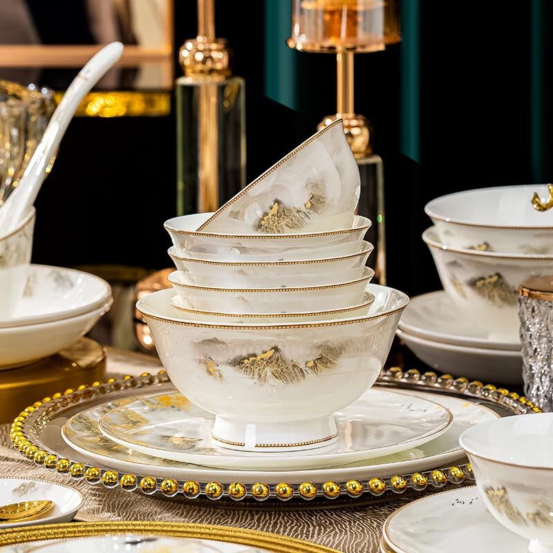 ZISIZ 56-Piece Ceramic Dinnerware Set
