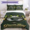 3pcs Duvet Cover Set (1*Duvet Cover + 2*Pillowcase, Without Core), Green Bay Packers Print Soft All‑Season Bedding Set, Home Bedroom Decor Gift