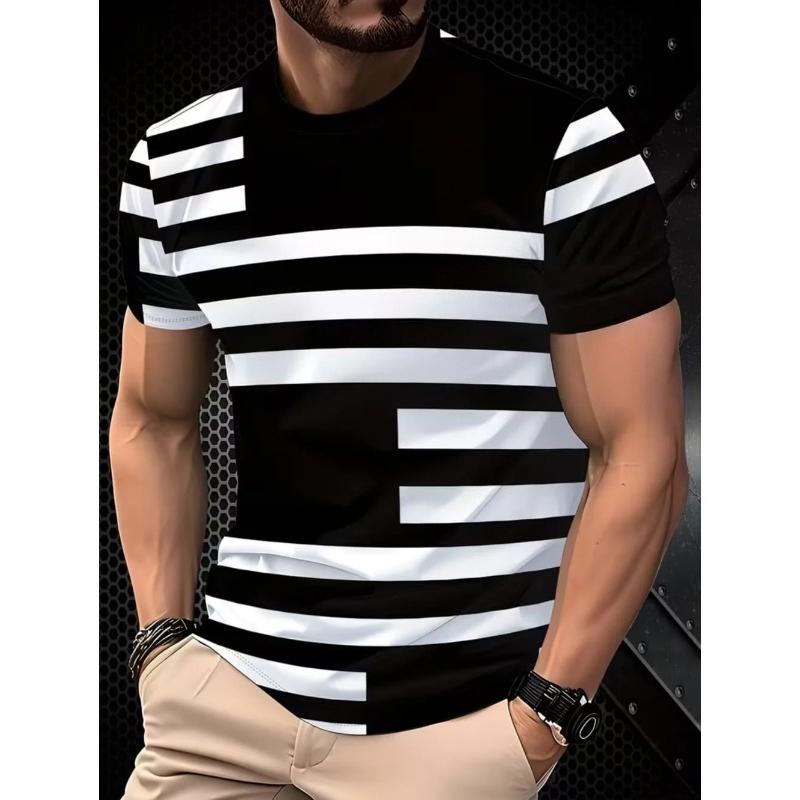 Summer Classic Men's T-shirt Outdoor Round Neck Short Sleeve