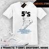 Shirt Matching AJ 5 White Metallic 2026 Match Sneaker Shoe Dripping 5s T-Shirt