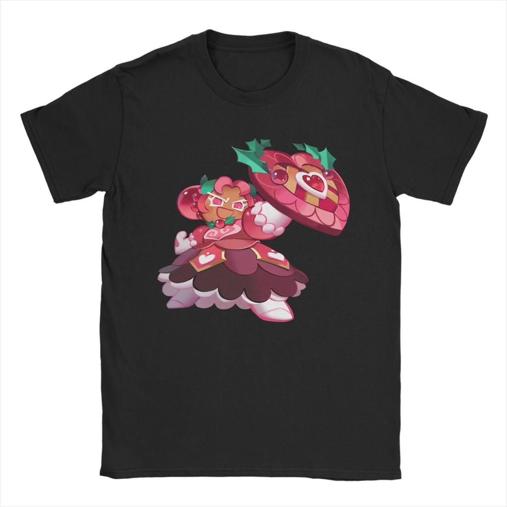 Cookies Run Kingdom TShirt Unisex Hollyberry Cookie Casual Cotton Tee Shirt Crew Neck Short Sleeve T Shirt Summer Clothing