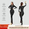 2024 Two-Color Women's Slimming High-Waist One-Piece Surf & Dive Swimsuit