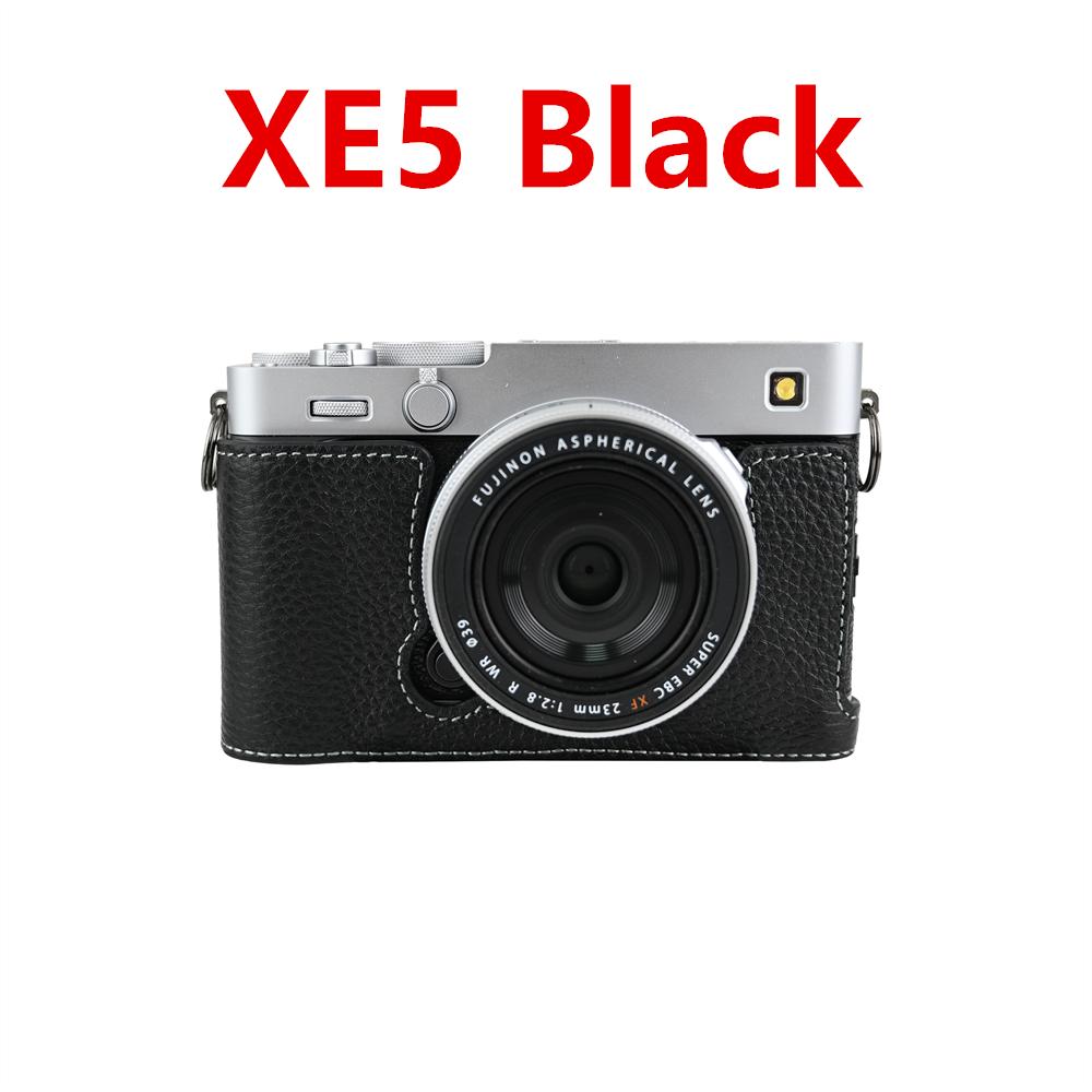 Halbkörperhülle aus echtem Leder für Fujifilm XE5 XT50 X100VI XHalf Fuji X-E5 X-T50 X-Half x100vi Untere Abdeckung mit Batterieöffnung