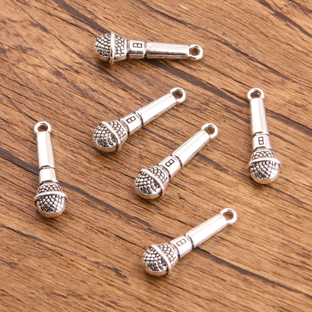 

10 шт. Подвеска в виде музыкальной ноты Фортепиано Гитара Микрофон Динамик Суона Музыкальное оборудование Сплав Ювелирные аксессуары