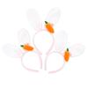 Bunny Ears Headband With Carrot Cute Plush Rabbit Ear Head Hoops Hair Accessories Happy Easter Day Gift For Easter Theme decor