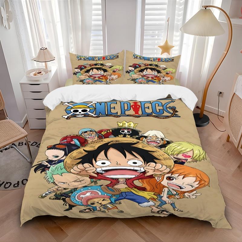 3pcs Bedding Set ONE PIECE Includes 1 Comforter + 2 Pillowcases, Without Pillow Inserts, Soft Comfortable, Lightweight Breathable, Printed H