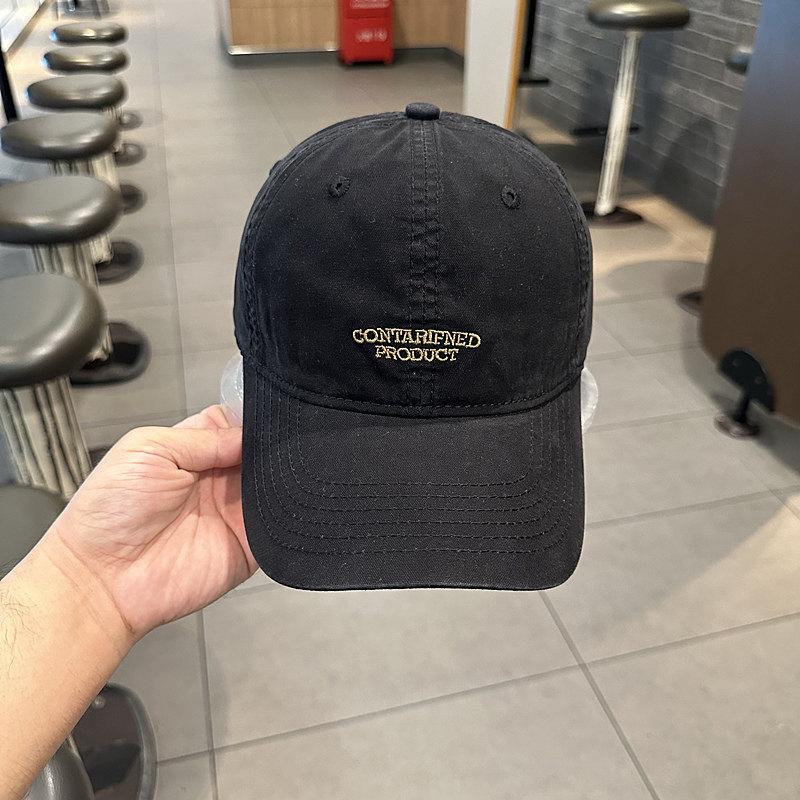 Washed and Old Letters Simple Casual Baseball Cap Young Couple Spring and Summer Street Versatile Curved Brim Hat Men
