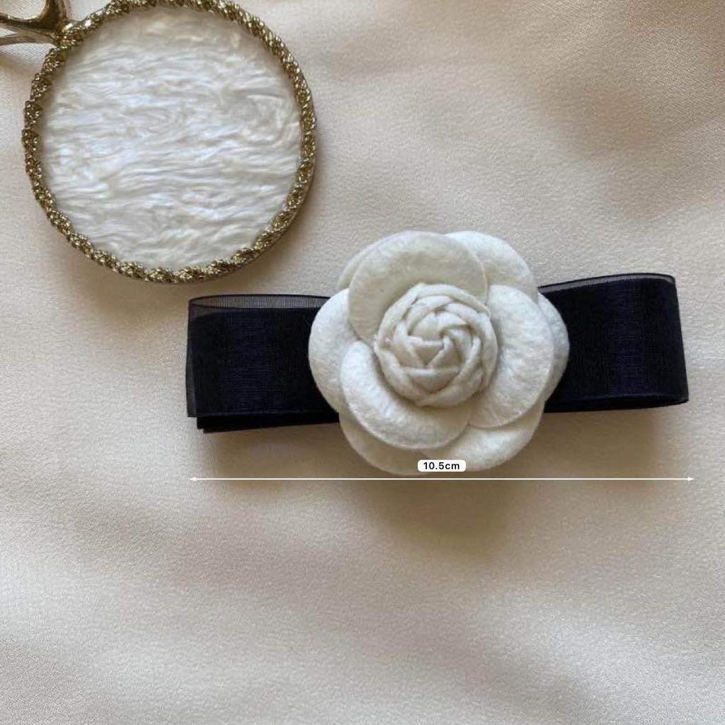 Elegant 3D Camellia Bow Brooch: Versatile French Style Corsage Pin for Women