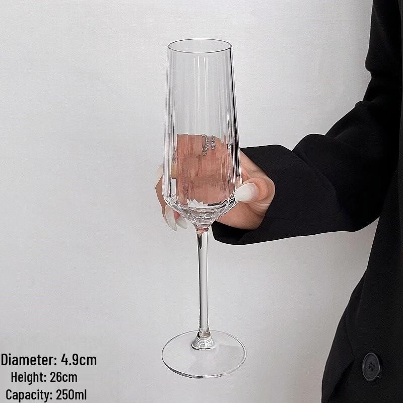 

Shangqi Striped High-Stem Champagne Flute Set