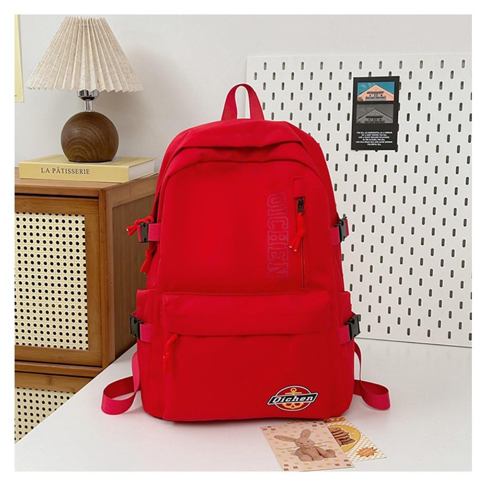 

Новый однотонный рюкзак мужской модный для поездок на работу, для учеников средней школы, студентов колледжа, школьный рюкзак, сумка для компьютера, мужской рюкзак красный