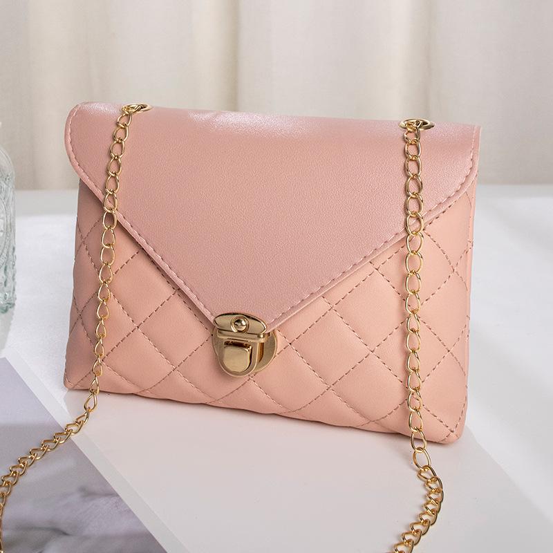 Embroidered Rhombus Chain Small Square Bag New Versatile Simple Mobile Phone Change Women's Bag