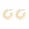 Luxury Minimal Elegant Hot Sale Private Label C Shape 18K Gold Plated Stainless Steel Ear Studs for Women Daily Jewelry Matching