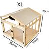 Wooden Transparent Pet House with Double Doors Indoor Dog Cat Crate Fence Stable Safe Houses for Small To Medium Cats Dogs