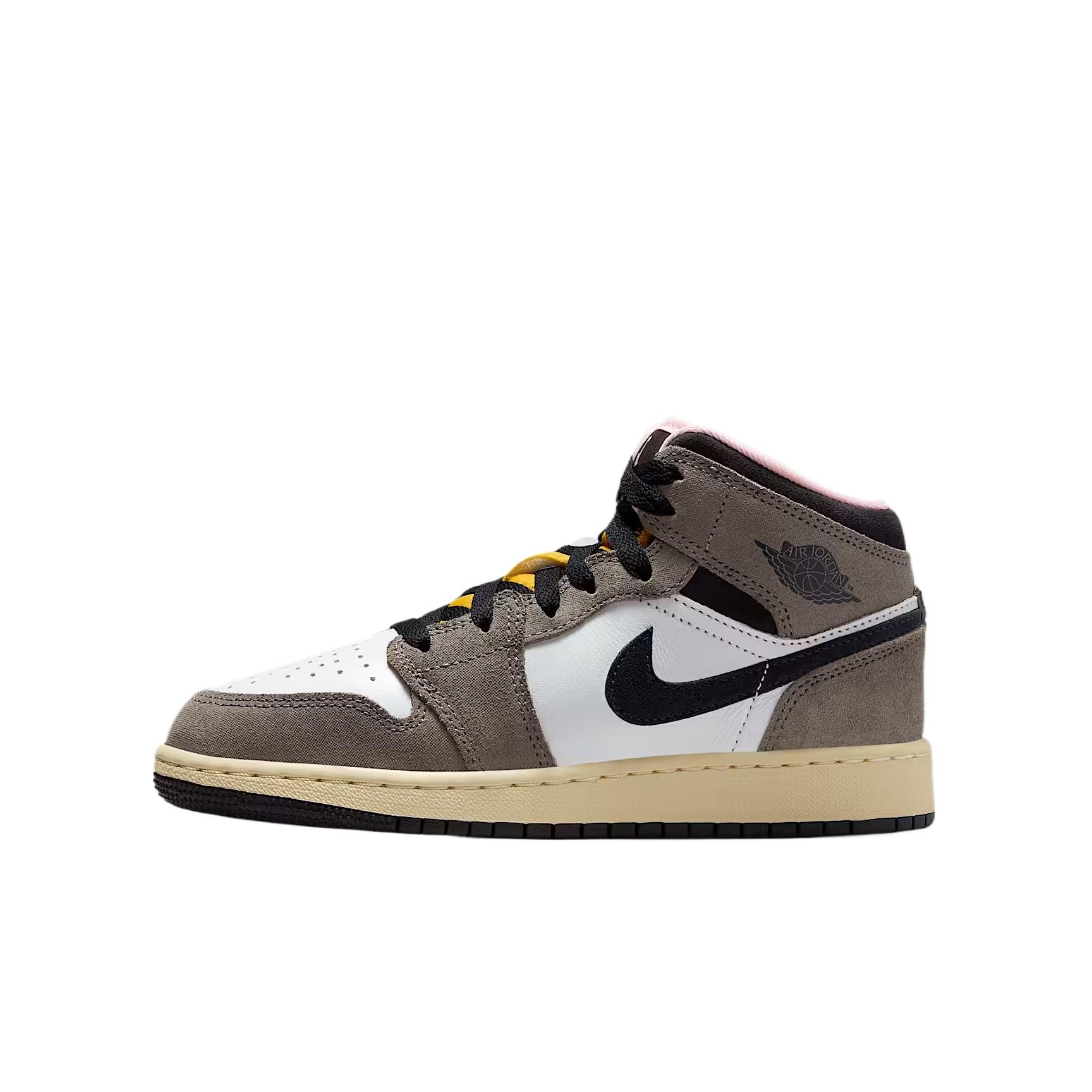 (GS) Air Jordan 1 Mid SE White Cave Stone Kids HQ2014-100 EU 37.5