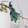 Festive Christmas Peacock Feather Clip Ornament for Home Décor