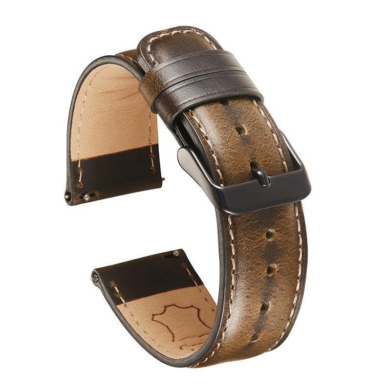 

Ремешок для часов, быстросъемный ремешок из натуральной кожи, 20 мм, 22 мм, винтажный кожаный ремешок с масляным воском, аксессуары для часов 22mm