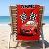1pc Cars2 Beach Towel with Custom Name, Beach/Swimming/Bath/Picnic/Camping Towel, Suitable for Seaside Beaches