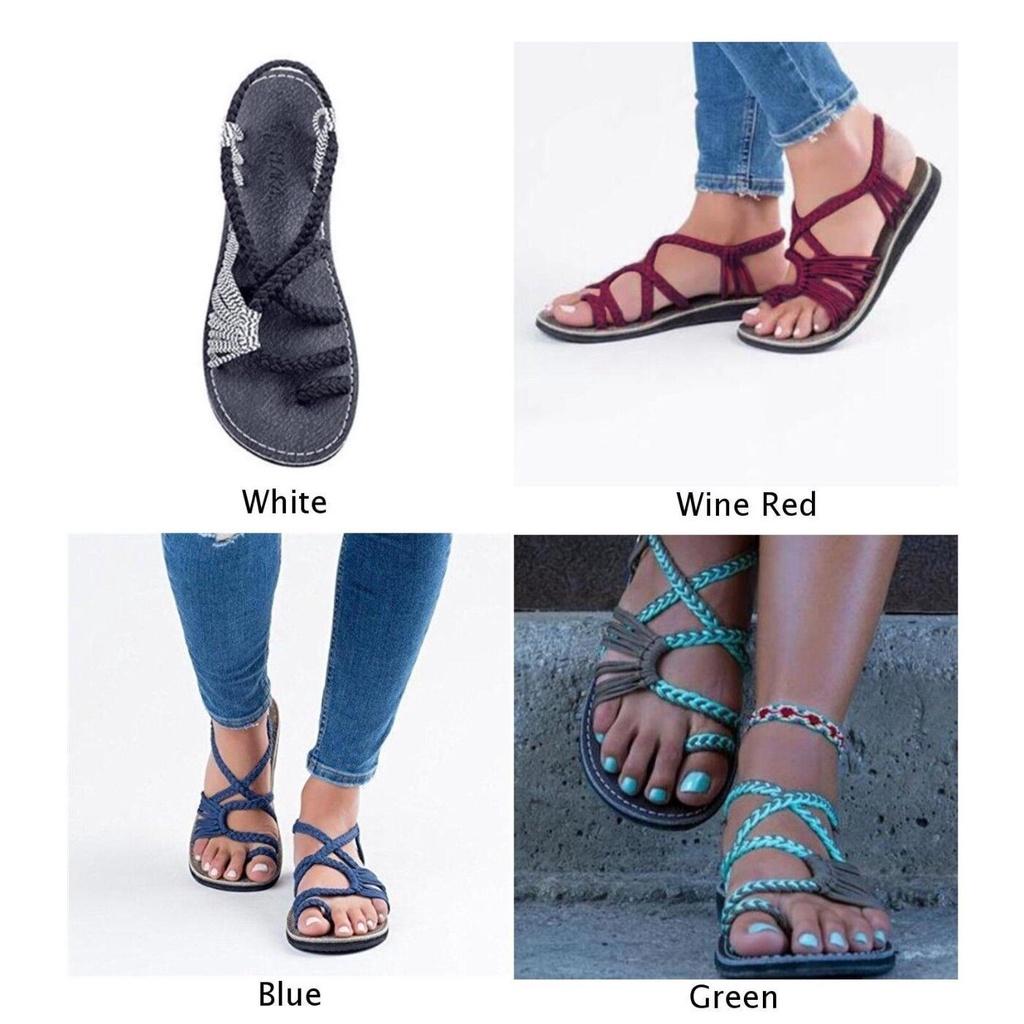 Bohemian Flat Flip Flops Sandals With Elegant Bandages For Stylish Summer Outings