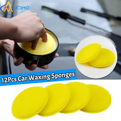 Universal 12Pcs Car Waxing Foam Polish Sponges Applicator Detail Washing Pads Wax Soft Sponge Dust Remove Car Cleaning Tool