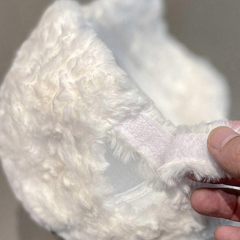 Lamb Wool Cap Children's Autumn and Winter Thickened Warm Sunshade Baseball Cap