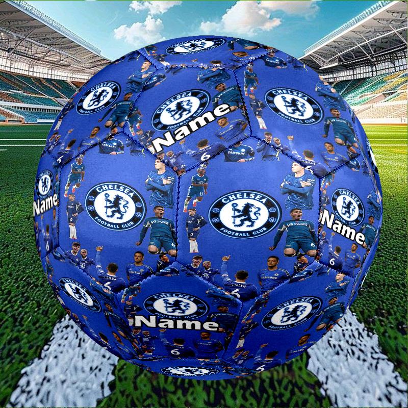 Benutzerdefinierter Name Personalisierter Chelsea F.C-A Druck Größe 5 Fußball Training & Spiel Fußball, für Team, Treten, Geschenk für Fußball-Enthusiasten