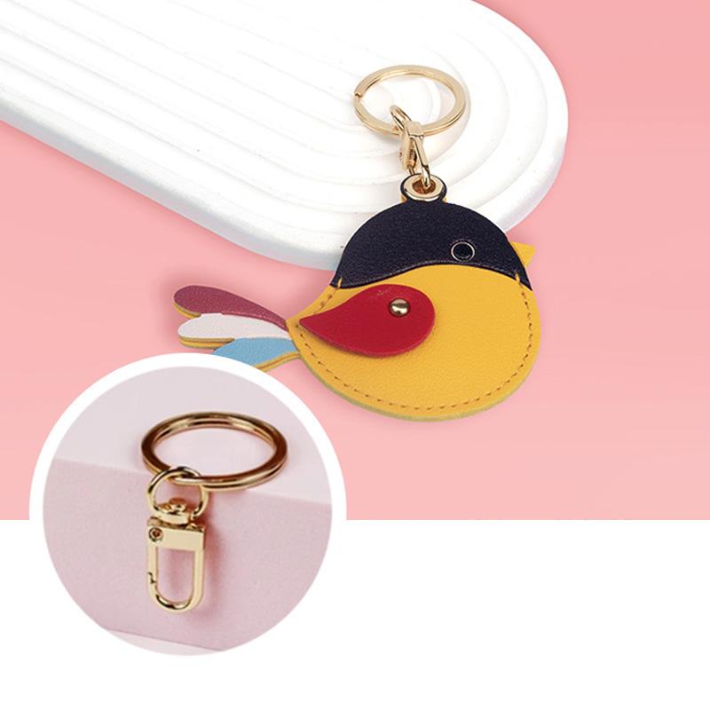 1PC Bag Hanging Decor Gift Accessories Keyring Anti-Scratch Sparrow Cute Access Card Cover Car Keychain