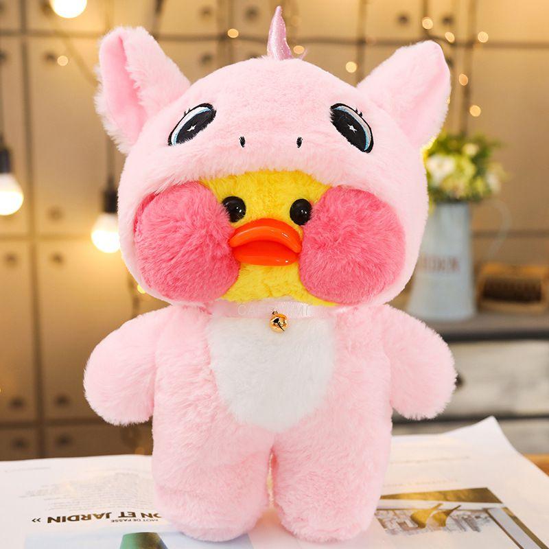 Urocza Kaczka Lalafanfan Cafe Jednorożec Totoro Panda Pluszowa Zabawka Miękka Uroczy Prezent