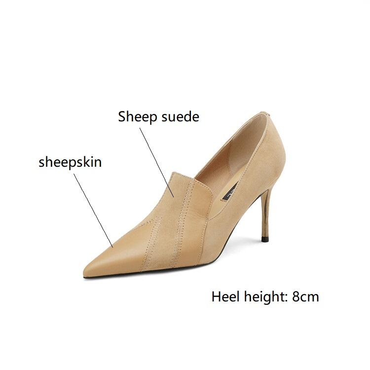 

Fashion New Spring Summer Horsehair Women Shoes Fashion Pointed Toe Women Pumps High Heels Zapatos Mujer Stiletto Heels Ladies Shoes 39 абрикосовый