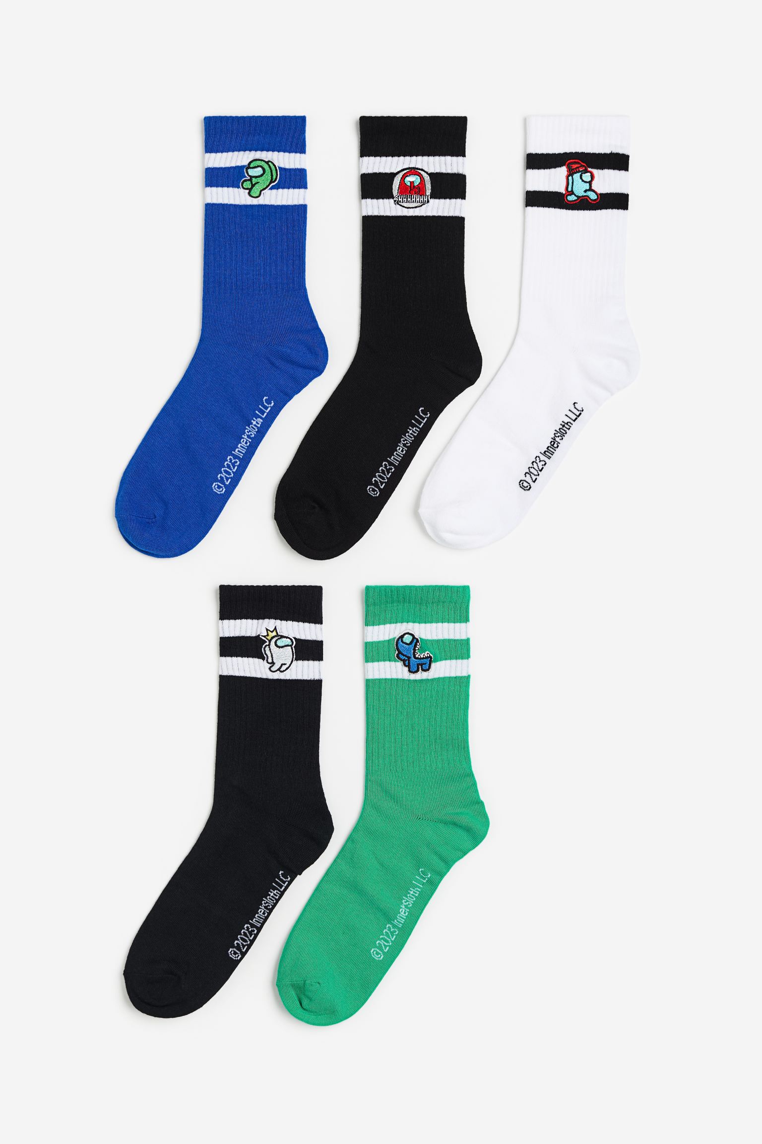 

5-pack intarsia motif socks