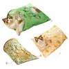 Cat Tunnel Bag for Indoor Cats Foldable Pet Tunnel Crinkle Sack with Plush Balls Interactive Hide And Seek Cat Toy