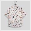 Unisex Hawaii-Blumenprint Locker geschnittenes Kurzarmhemd