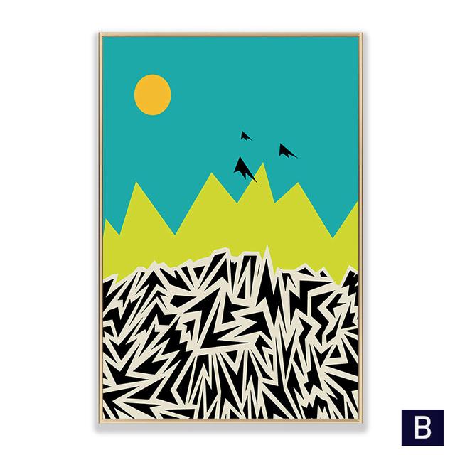 Abstract Colorful Eye Poster Modern Geometric  Canvas Painting Nordic Wall Art Picture Print  for Living Room Home Decoration No Frame