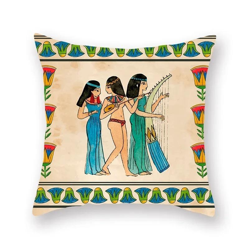 Retro Religious Ethnic Pattern Print Series Pillow Cover Bohemian Home Decor Bedroom Room Living Room Sofa Cushion Cover