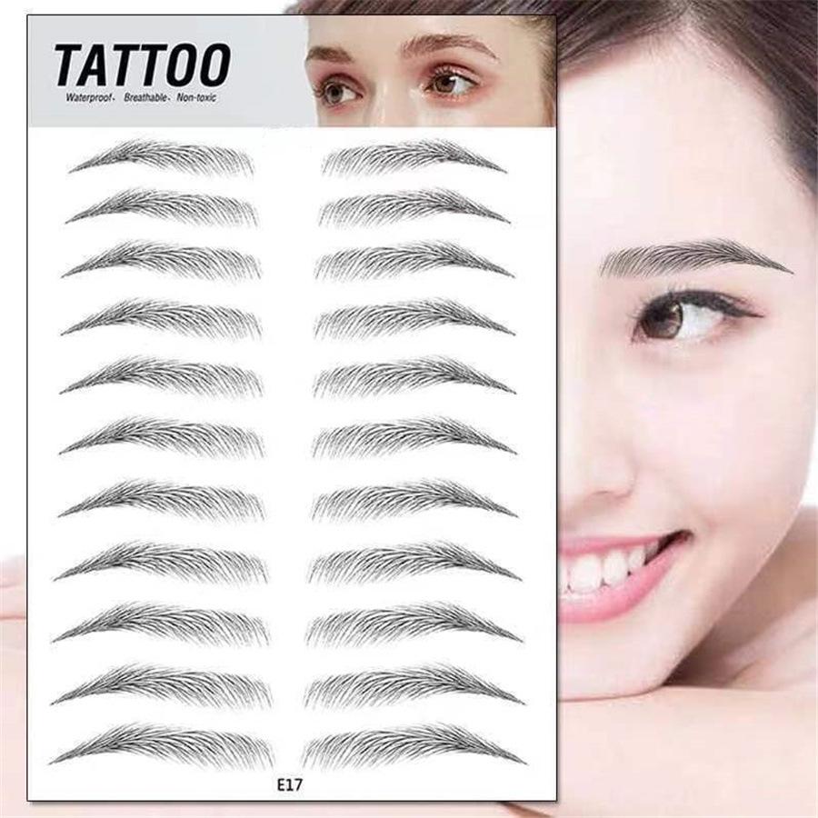 3D Semi-Permanent Waterproof Embroidered Eyebrow Tattoo Stickers for Beginners