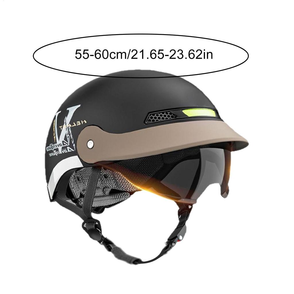 Open Face Motorcycle Helmet Sun Visor Cycling Helmet Quick Release Head Gear For Men Women ATV Cruiser Bicycle Mountain