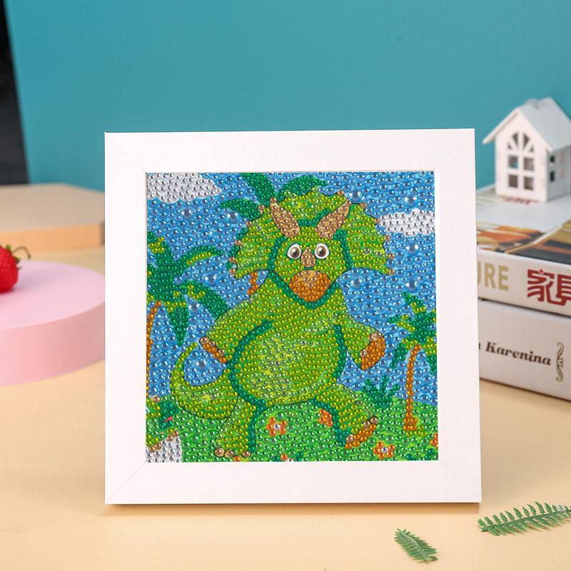New Diy Diamond Painting Solid Wood Photo Frame Boxed Diamond Sticker Owl Cartoon Hand-Pasted Diamond Painting
