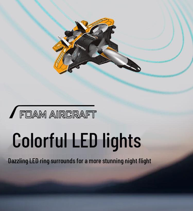 Remote Control Four-Axis Foam Model Aircraft with Stunt Capabilities