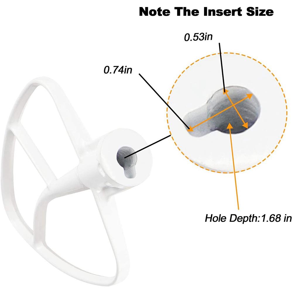 Stand Mixer Flat Beater K45B WPW10672617 & KN1PS W10616906 Mixer Bowl Pouring Shield Replacement for 4.5/5 Quart