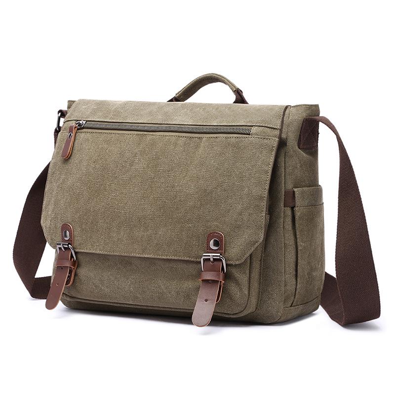 TS JYL laptop bag,Canvas Crossbody Bag Large Business Laptop Handbag OneSize зелёный