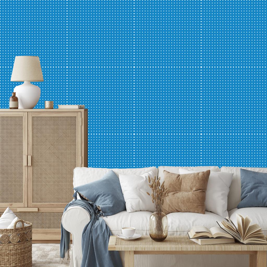 Dots Wallpaper, Top Blue, Bottom Blue for Living Room and Bedroom 50x1000