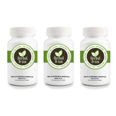 Herbal Food Supplement D-tox Pueraria Mirifica - 100 Capsules X 500 Mg – Hormone Regulator, Bust