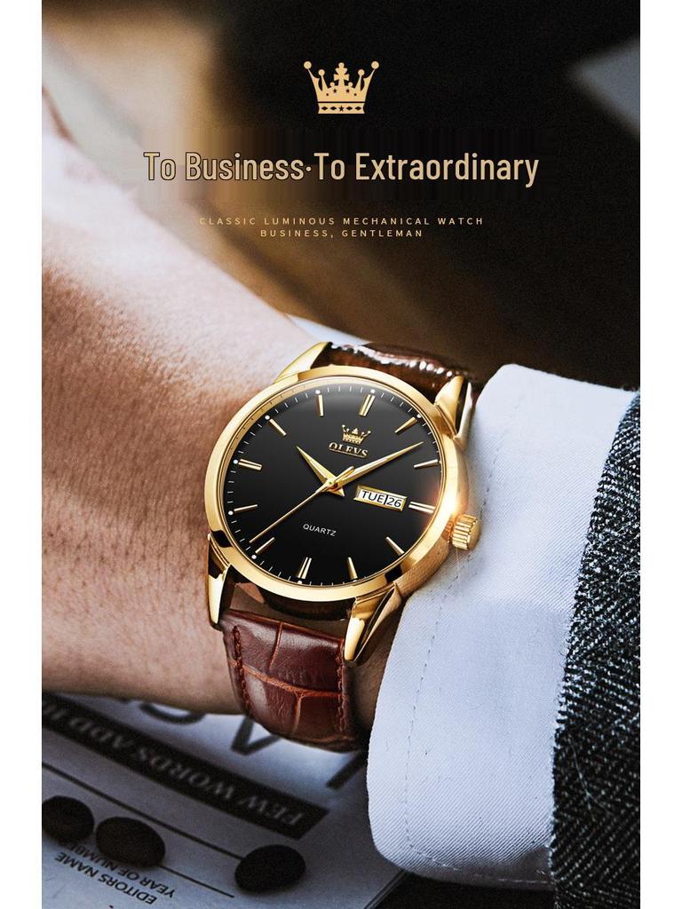 Oulishi Men's Waterproof Quartz Business Watch