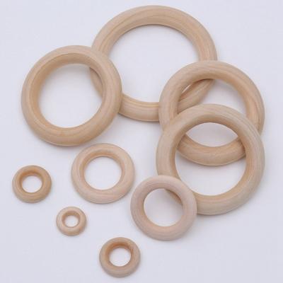 Prsten Wooden Ring Dřevěné kulaté prsteny do kabelky 10ks Doplňky pro kutily Wood Color Wooden