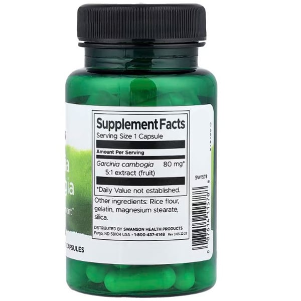 Garcinia Cambogia, Garcinia Cambogia, Swanson 60 Kapseln (02280007)